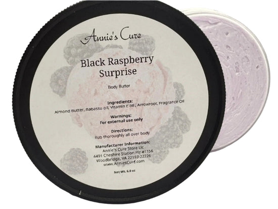 Black Raspberry Surprise Whipped Body Butter: Hydrating & Nourishing Skincare Treat by Annie&