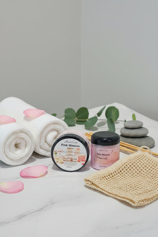 Pink Mimosa Spa Set - Body Care Bundle